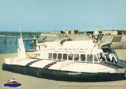 SRN6 with Townsend -  (credit: The <a href='http://www.hovercraft-museum.org/' target='_blank'>Hovercraft Museum Trust</a>).
